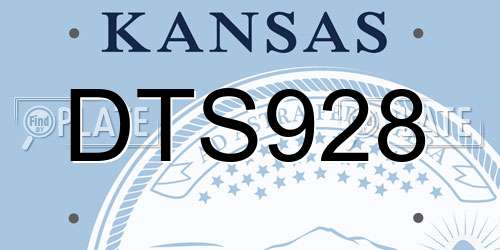 DTS928 Kansas License Plate
