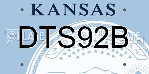 DTS92B Kansas License Plate