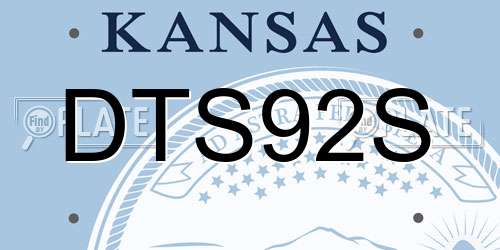 DTS92S Kansas License Plate