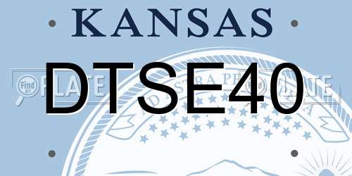 DTSE40 Kansas License Plate