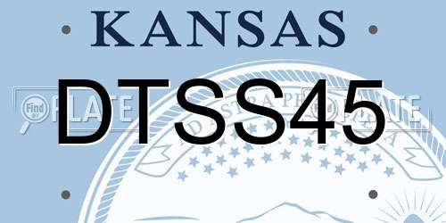 DTSS45 Kansas License Plate
