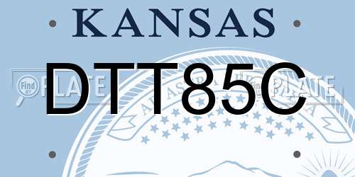 DTT85C Kansas License Plate
