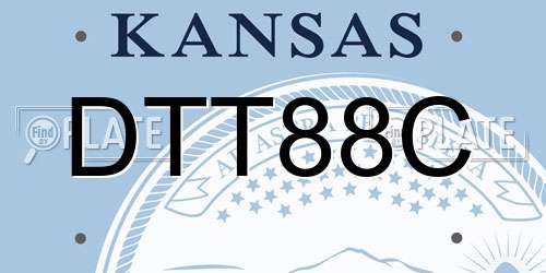 DTT88C Kansas License Plate