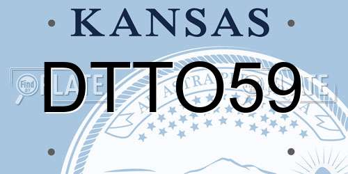 DTTO59 Kansas License Plate