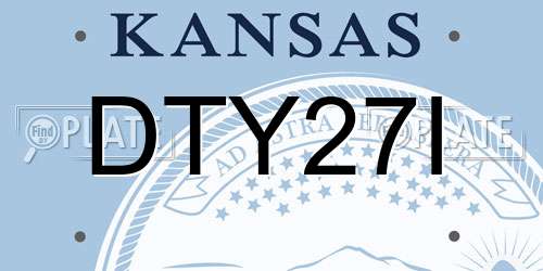 DTY27I Kansas License Plate