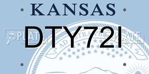 DTY72I Kansas License Plate