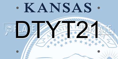 DTYT21 Kansas License Plate