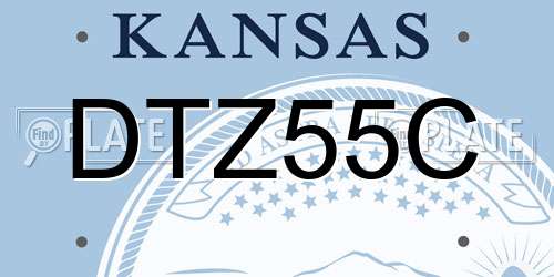 DTZ55C Kansas License Plate