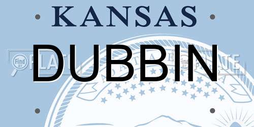 DUBBIN Kansas License Plate