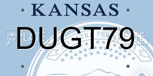 DUGT79 Kansas License Plate