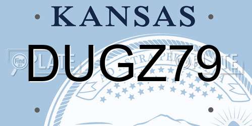 DUGZ79 Kansas License Plate
