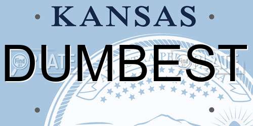 DUMBEST Kansas License Plate