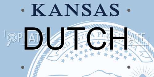 DUTCH Kansas License Plate