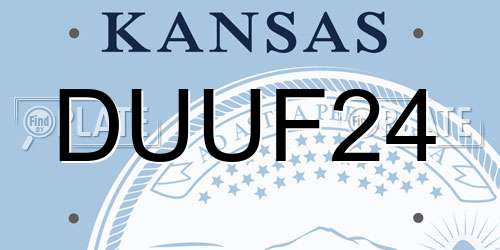 DUUF24 Kansas License Plate