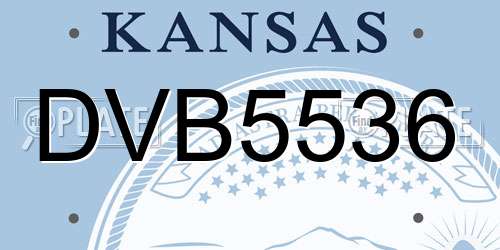 DVB5536 Kansas License Plate