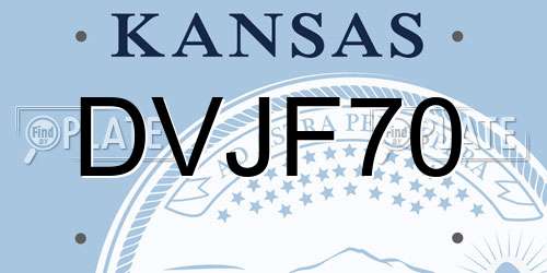 DVJF70 Kansas License Plate