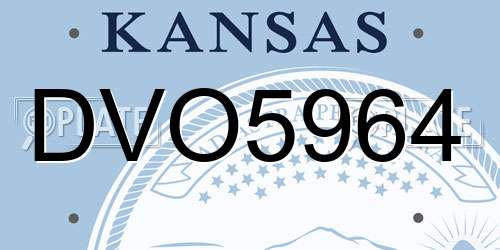 DVO5964 Kansas License Plate