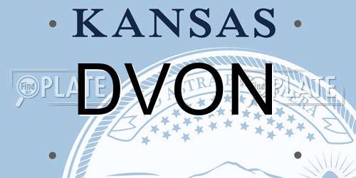 DVON Kansas License Plate
