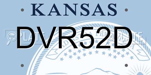 DVR52D Kansas License Plate