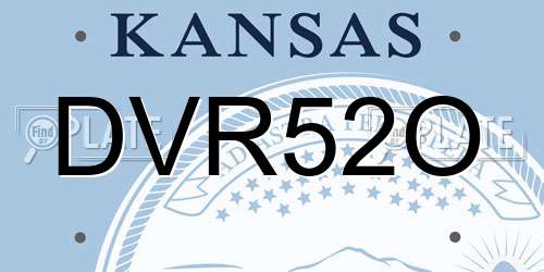 DVR52O Kansas License Plate