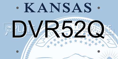 DVR52Q Kansas License Plate