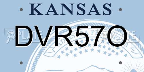 DVR57O Kansas License Plate