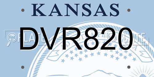 DVR820 Kansas License Plate