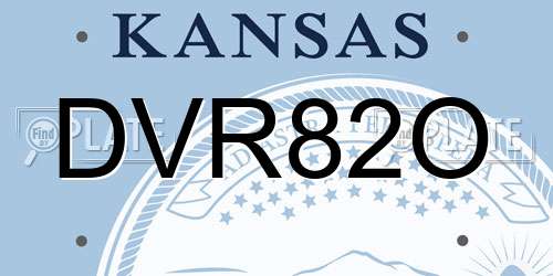 DVR82O Kansas License Plate