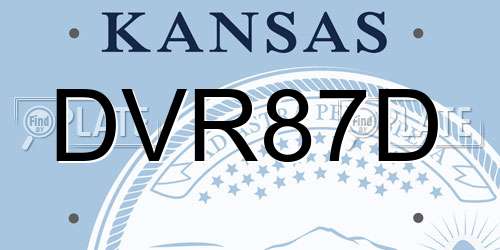 DVR87D Kansas License Plate