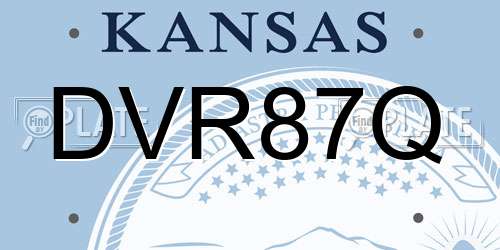 DVR87Q Kansas License Plate