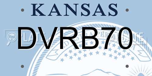 DVRB70 Kansas License Plate