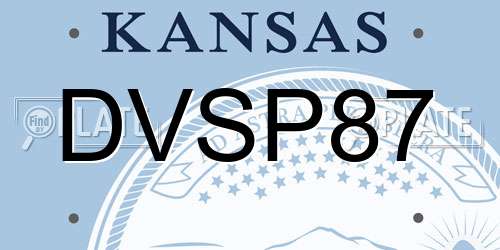DVSP87 Kansas License Plate