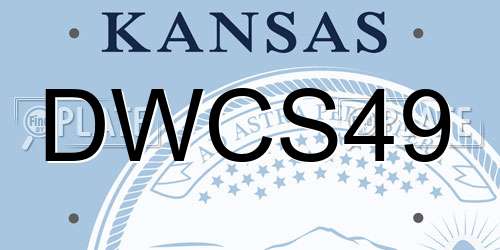DWCS49 Kansas License Plate
