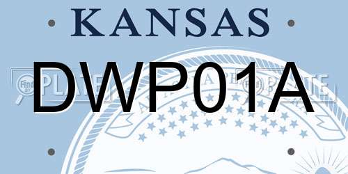 DWP01A Kansas License Plate