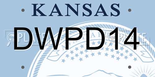 DWPD14 Kansas License Plate