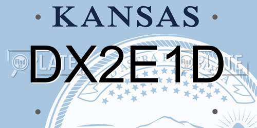 DX2E1D Kansas License Plate
