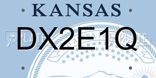 DX2E1Q Kansas License Plate