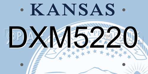 DXM5220 Kansas License Plate
