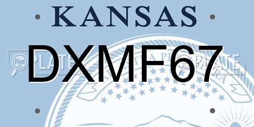 DXMF67 Kansas License Plate