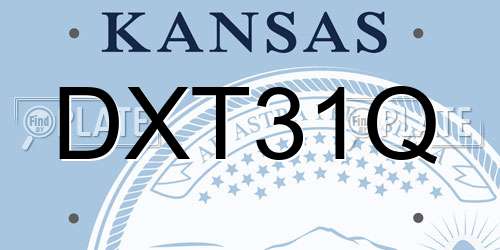 DXT31Q Kansas License Plate