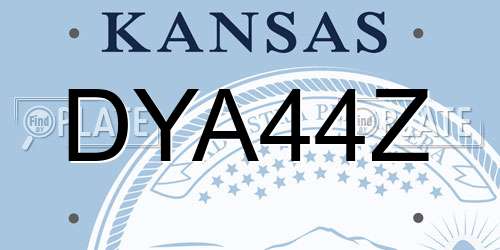 DYA44Z Kansas License Plate