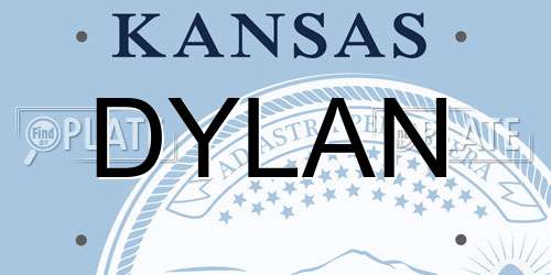 DYLAN Kansas License Plate