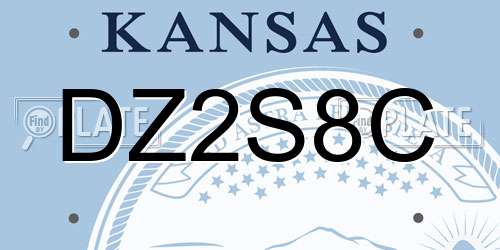 DZ2S8C Kansas License Plate