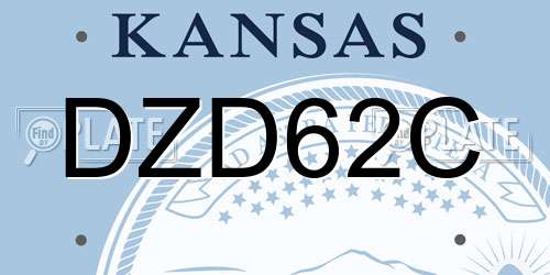 DZD62C Kansas License Plate