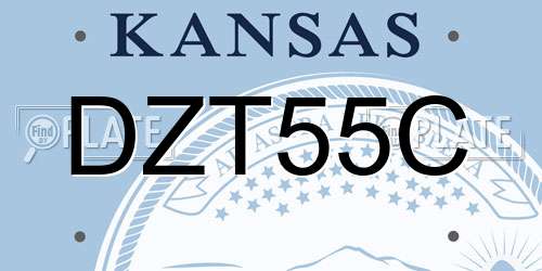 DZT55C Kansas License Plate