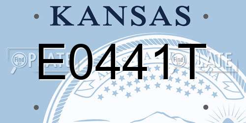 E0441T Kansas License Plate