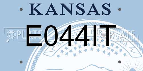 E044IT Kansas License Plate