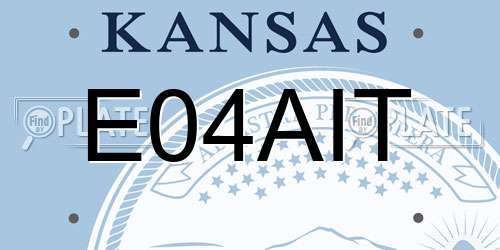 E04AIT Kansas License Plate
