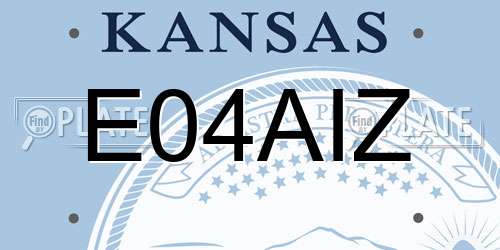 E04AIZ Kansas License Plate