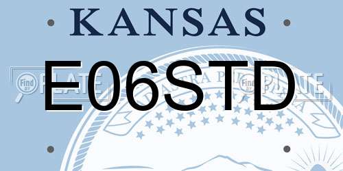 E06STD Kansas License Plate